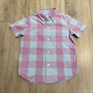 3/$20 GAP Kids Short-sleeved Plaid Button-up Shirt - Kid Size XS